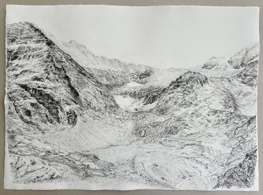 Karen Zadra, The Retreat, drawing on paper